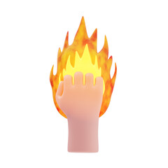 3D Superhero Who Has the Power of Fire