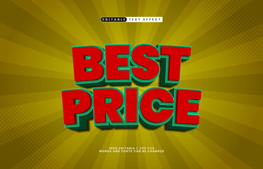 best price editable text effect with a shop and promo text style