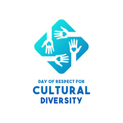 Day of Respect for Cultural Diversity. Gradient colors.