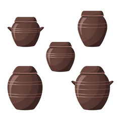 Korean earthenware jar. Onggi, hangari, jangdok.