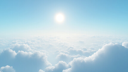 Fototapeta premium clouds and sky, image with copyspace, sun over the clouds