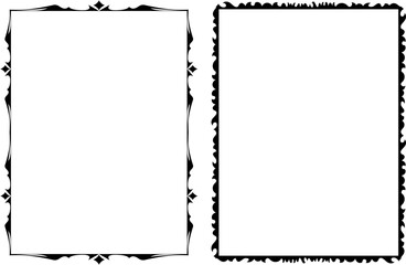 vector frames black on a white background