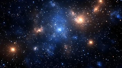 Fototapeta premium A Digital Illustration of a Cosmic Nebula with Stars and Galaxies