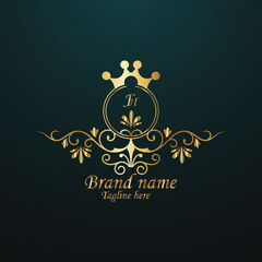 Web creative initial  latter logo design with modern business vector template. luxury new  logo design. creative isolated  monogram logo design with golden color