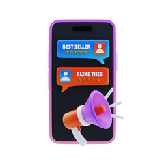 3D Testimonial Marketing with Star Ratings