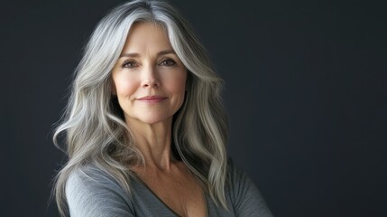 Fototapeta premium Natural results-focused cosmetic surgery for mature women Targets women over 50 who want understated and natural-looking results instead of more dramatic changes.