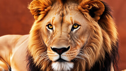 Naklejka premium lion head portrait