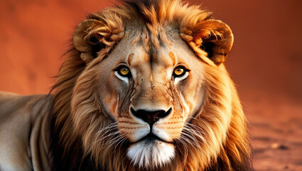 Fototapeta premium lion head portrait