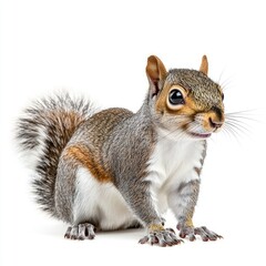 squirrel on isolated white background