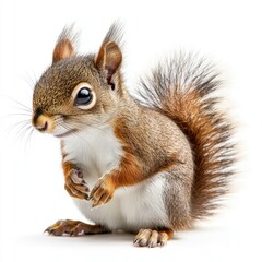 squirrel on isolated white background