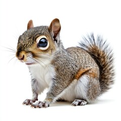 Fototapeta premium squirrel on isolated white background