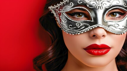 woman in carnival mask