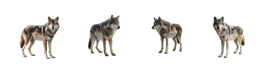 Obraz premium wolf collection on transparent background