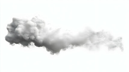 A Single White Cloud Floating in a Clear Sky