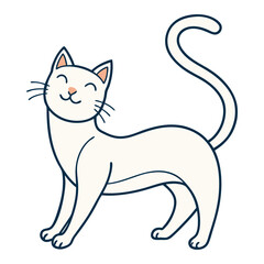 Obraz premium Line drawing of a cat