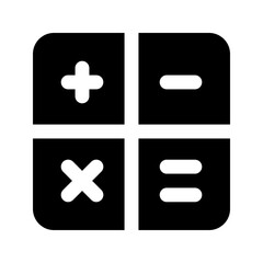 Obraz premium calculator glyph icon