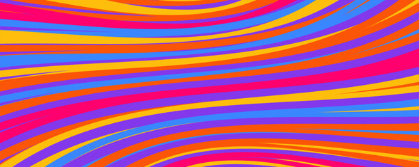 Abstract background of smooth flowing waves of vibrant colors. Minimalist modern graphic design element.