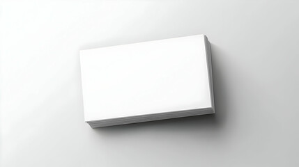 A Stack of Blank White Business Cards Mockup on a White Background