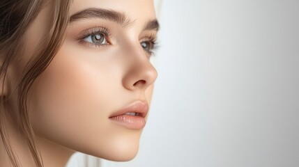 Fototapeta premium Rhinoplasty for women A popular facial surgery, especially among women looking for subtle changes in nose shape, making it a high-competition keyword.
