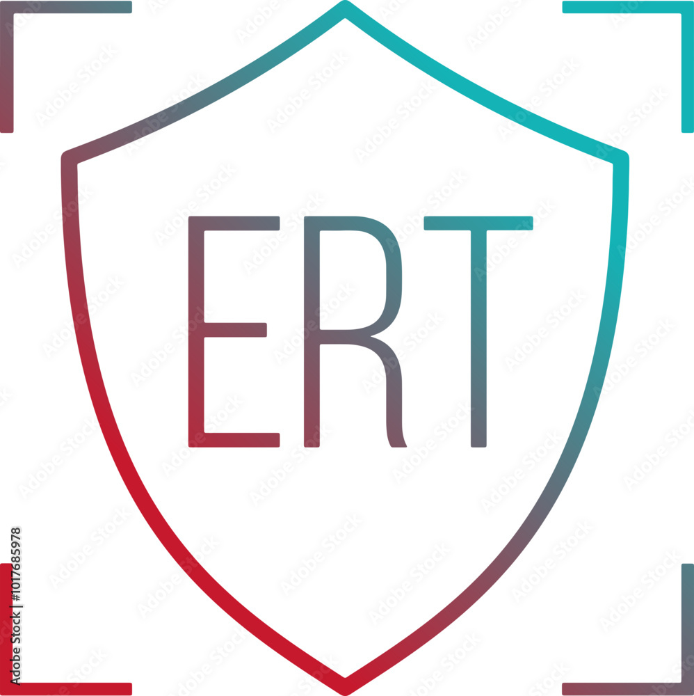 Poster illustration of a icon ERT