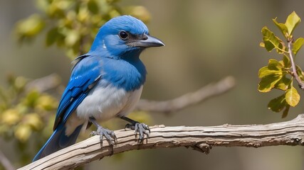 lilac roller on a branch