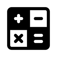 Obraz premium calculator glyph icon