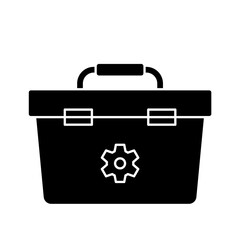 Toolbox icon, repairman, tool building, equipment