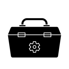 Toolbox icon, repairman, tool building, equipment