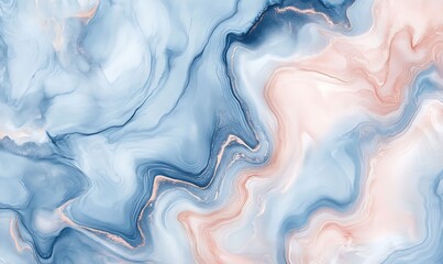 Obraz premium Abstract Blue and Pink Marble Texture with Golden Veins