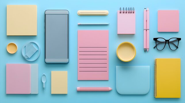 Colorful sticky notes arranged on a surface, showcasing a vibrant to-do list with various tasks and reminders, inviting organization and productivity.