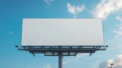Marketing Billboard. Empty clear white billboard. Design Template.
