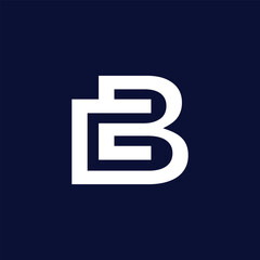 business b alphabet logo icon