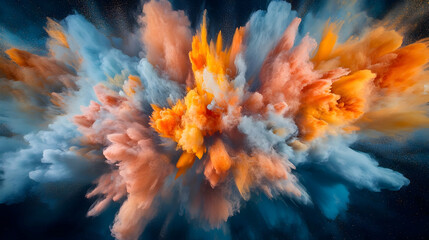 Colorful Explosion of Powder.