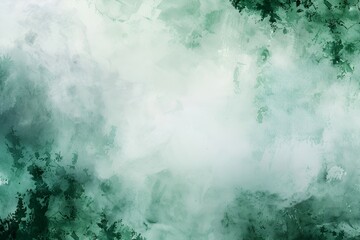 Obraz premium Abstract green watercolor texture with soft gradients and artistic brush strokes for backgrounds