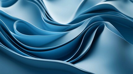 Fototapeta premium Abstract background made of Blue and Green 3D Undulating lines. Multicolored 3D Render with copy-space. 