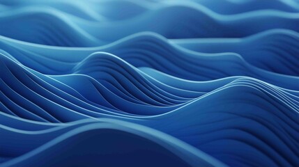 Obraz premium Abstract background made of Blue and Green 3D Undulating lines. Multicolored 3D Render with copy-space. 