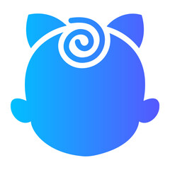 baby girl Gradient icon