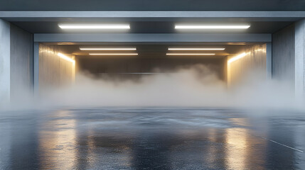 Foggy Garage.