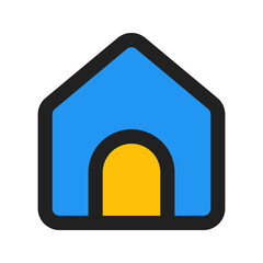 Fototapeta premium home line color icon