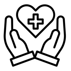 Life Insurance Vector Line Icon Design