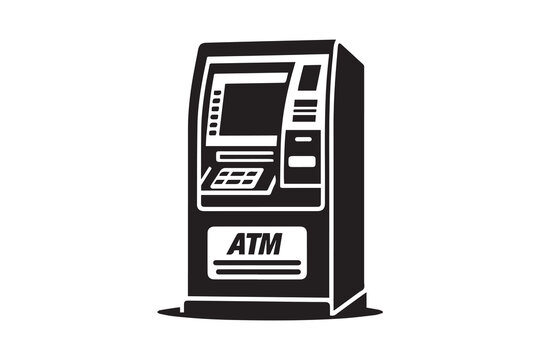 recommend clip art: ATM Booth Machine Silhouette Illustration