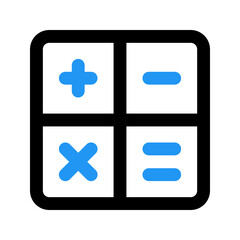 Obraz premium calculator line color icon