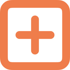 Obraz premium Add Plus Square Icon Logo Design