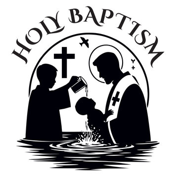 Holy Baptism christian priest baby cross faith