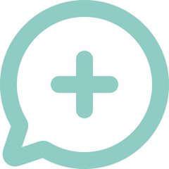 Obraz premium Chat Circle Add Icon Logo Design