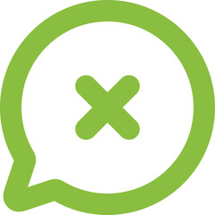 Obraz premium Chat Circle Close Icon Logo Design