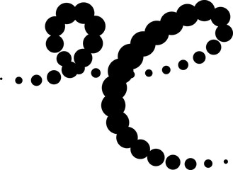 Bold dotted wave line shapes set