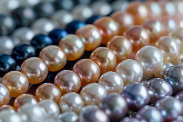Multi colors pearls background generated.AI