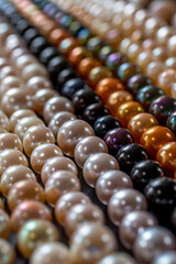 Multi colors pearls background generated.AI