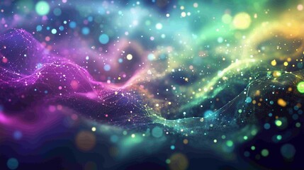 Fototapeta premium Digital background, can be used in the description of network abilities, technological processes, digital storages, science, education, etc. 